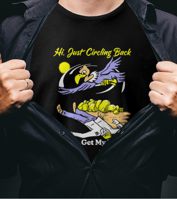Hi Just Circling Back Did You Get My Email Cartoon Bird And Office Worker Humor T-Shirt