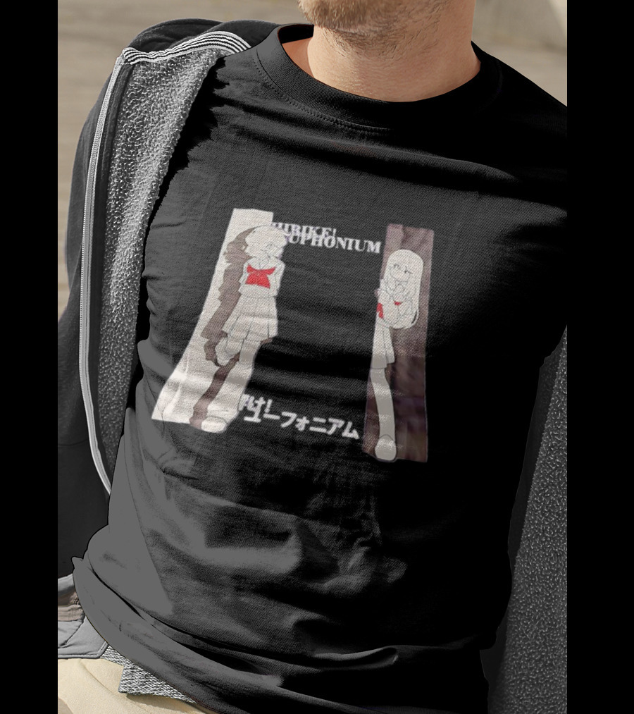 Hibike Euphonium Anime Schoolgirl Character With Japanese Text T-Shirt