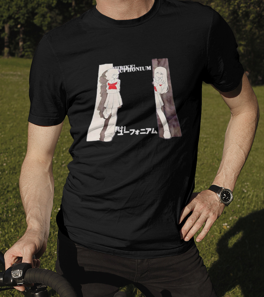 Hibike Euphonium Anime Schoolgirl Character With Japanese Text T-Shirt