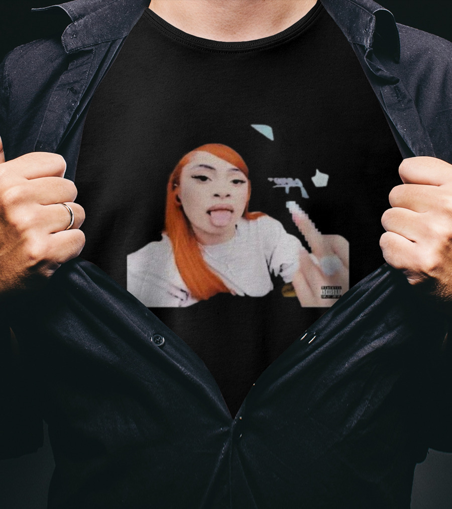 Ice Spice Tongue Out Middle Finger Iconic Gesture T-Shirt