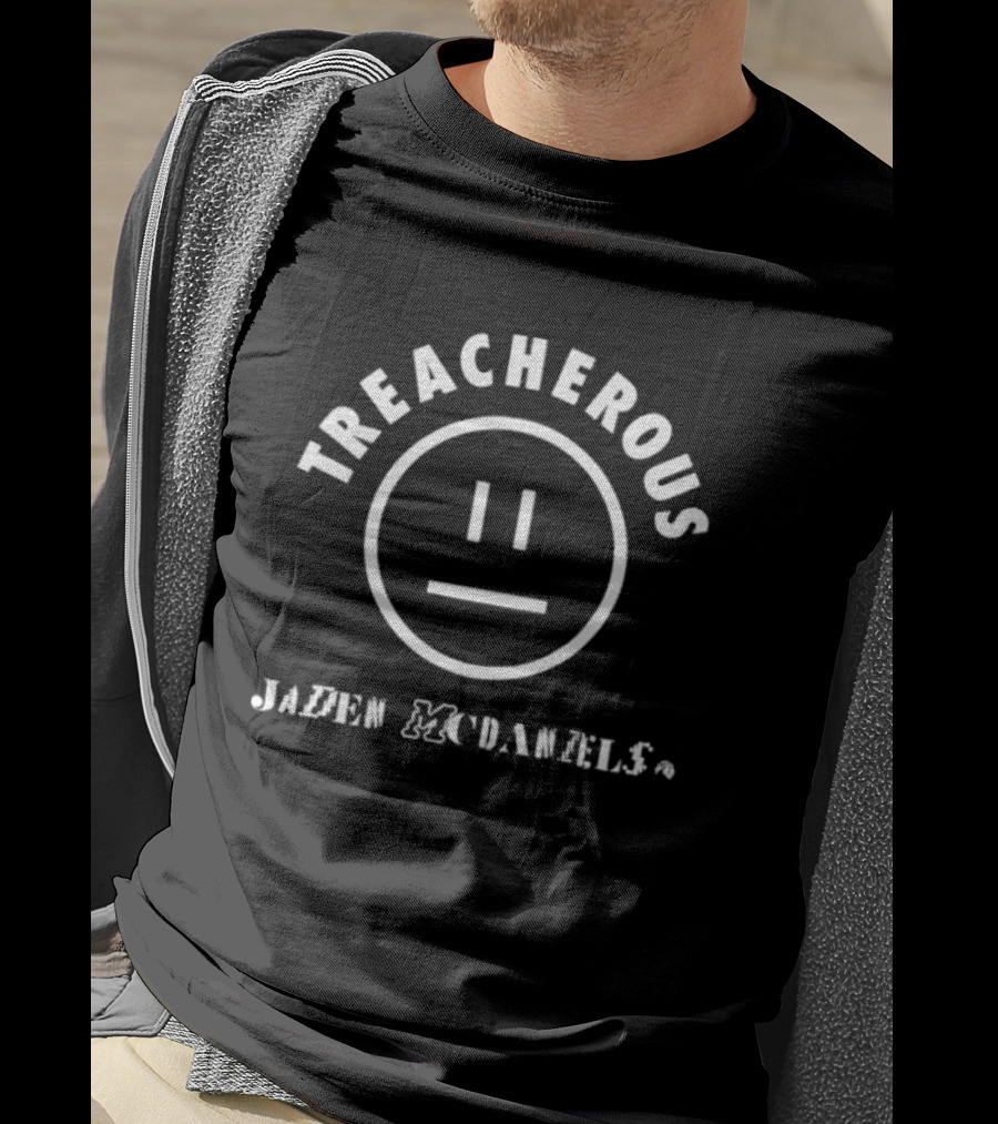 Treacherous Jaden McDaniels Smiley Face T-Shirt