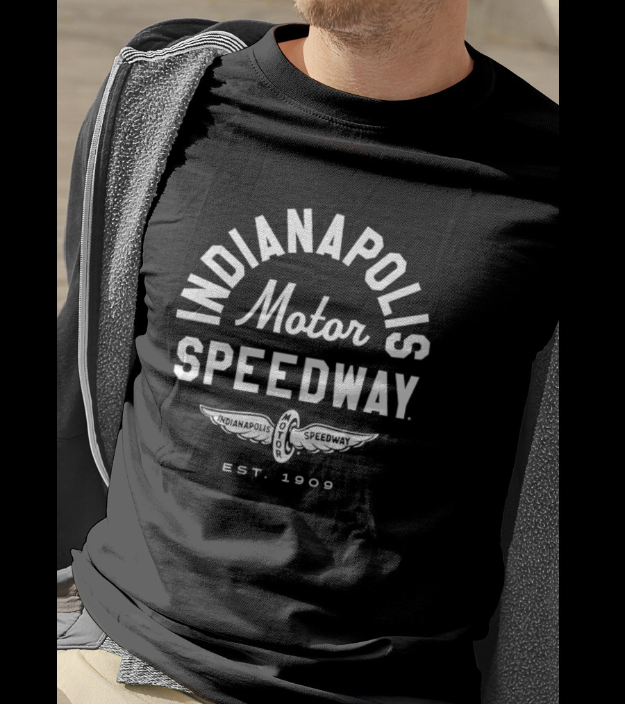 Indianapolis Motor Speedway Est. 1909 Winged Wheel Emblem T-Shirt