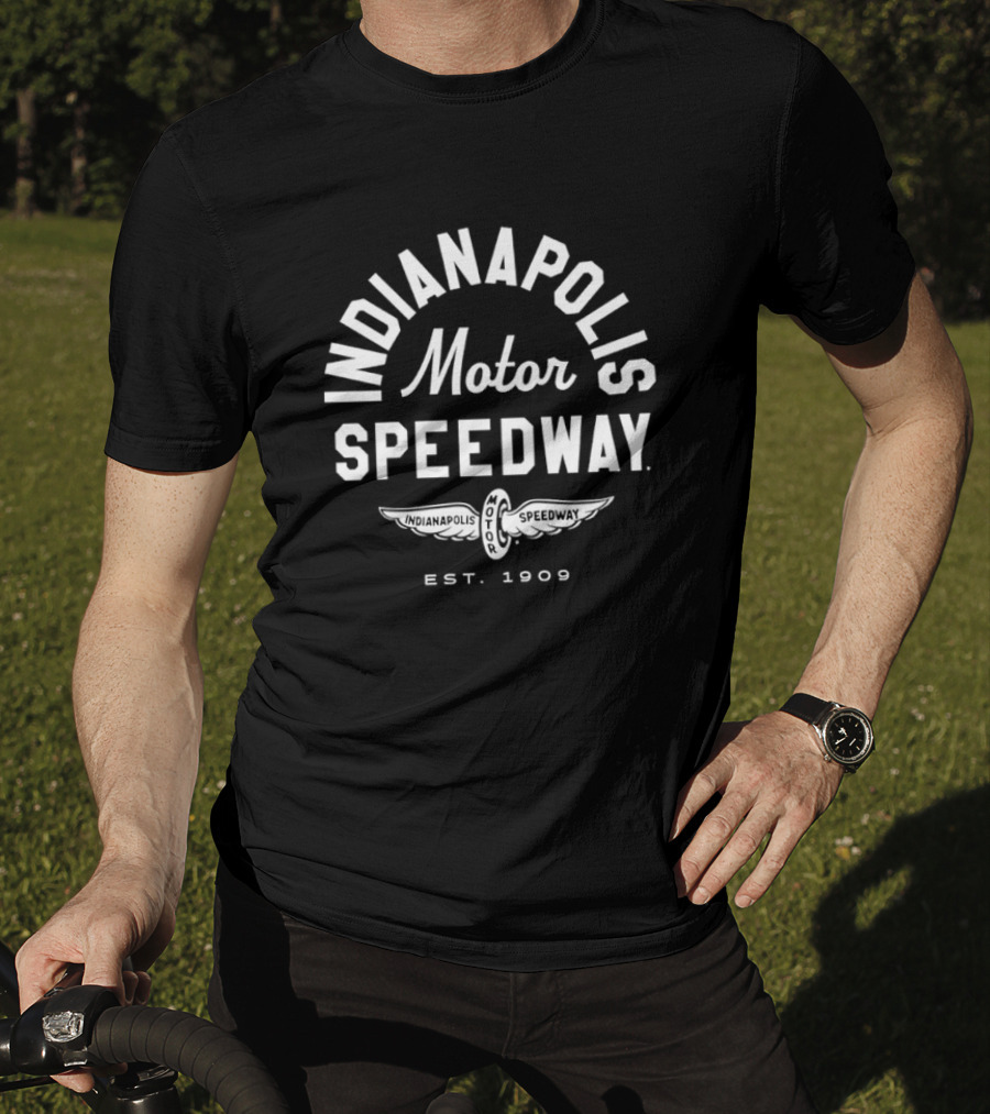Indianapolis Motor Speedway Est. 1909 Winged Wheel Emblem T-Shirt