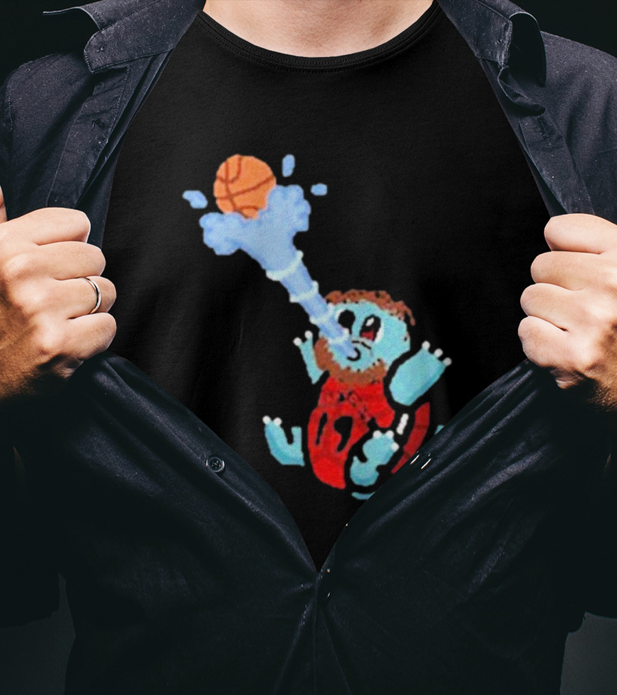 Jakob Poeltl Squirtle Toronto Raptors Basketball Fusion T-Shirt