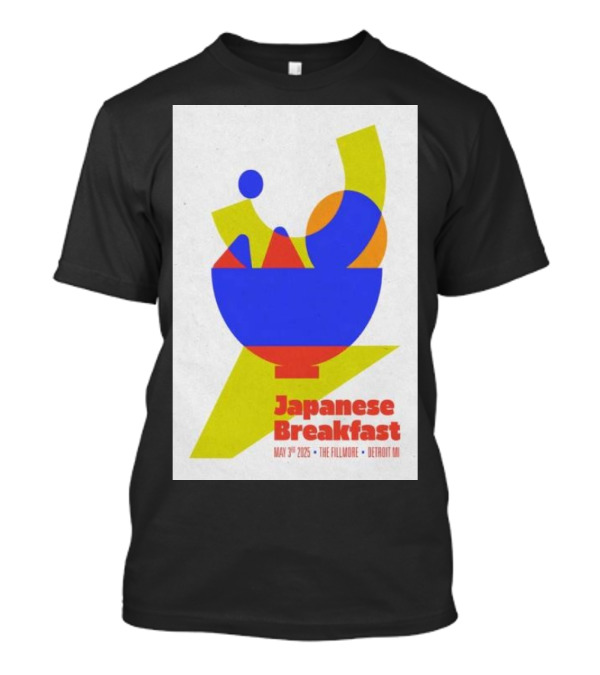 Japanese Breakfast May 3 2025 The Fillmore Detroit MI Abstract Shapes Bowl Design T-Shirt