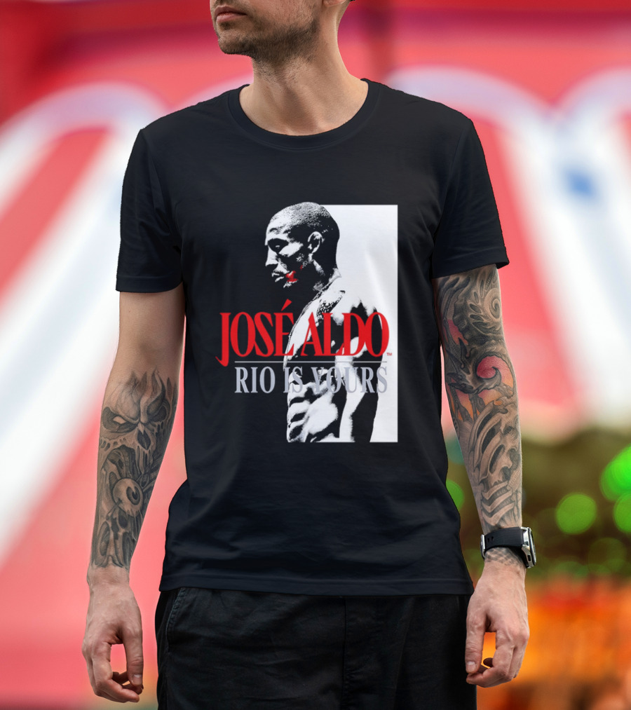 José Aldo Rio Is Yours Retro Black and White Profile T-Shirt