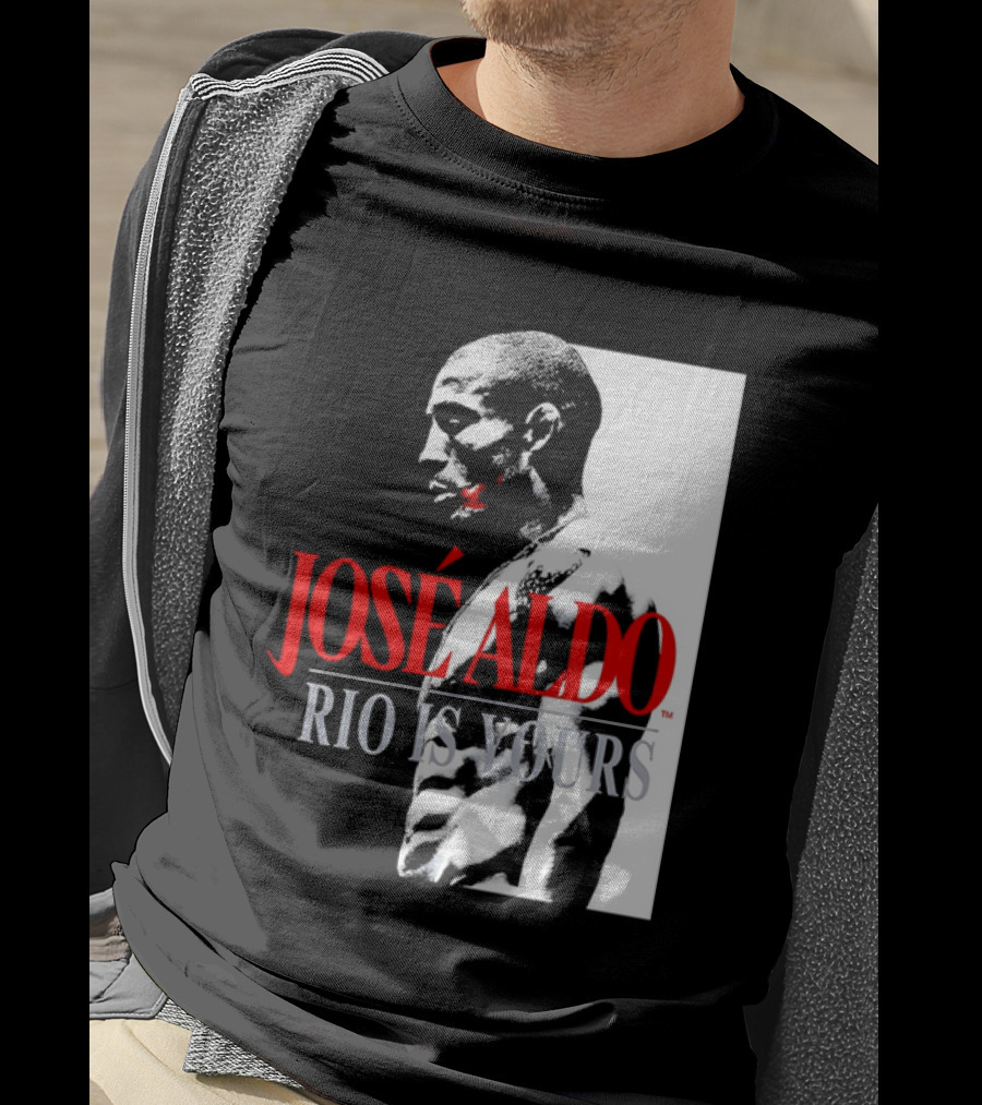 José Aldo Rio Is Yours Retro Black And White Profile T-Shirt