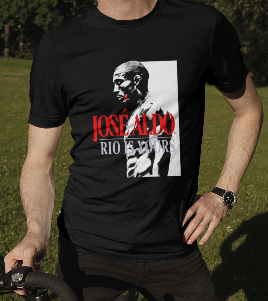 José Aldo Rio Is Yours Retro Black And White Profile T-Shirt