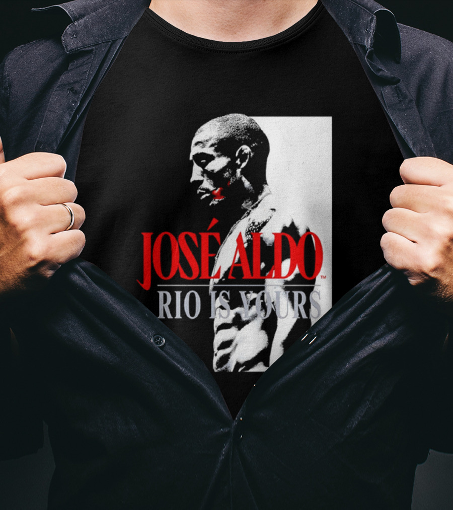 José Aldo Rio Is Yours Retro Black And White Profile T-Shirt