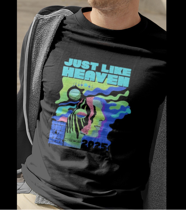 Just Like Heaven Time And Space 2025 Psychedelic Face And Abstract Cosmic Imagery T-Shirt
