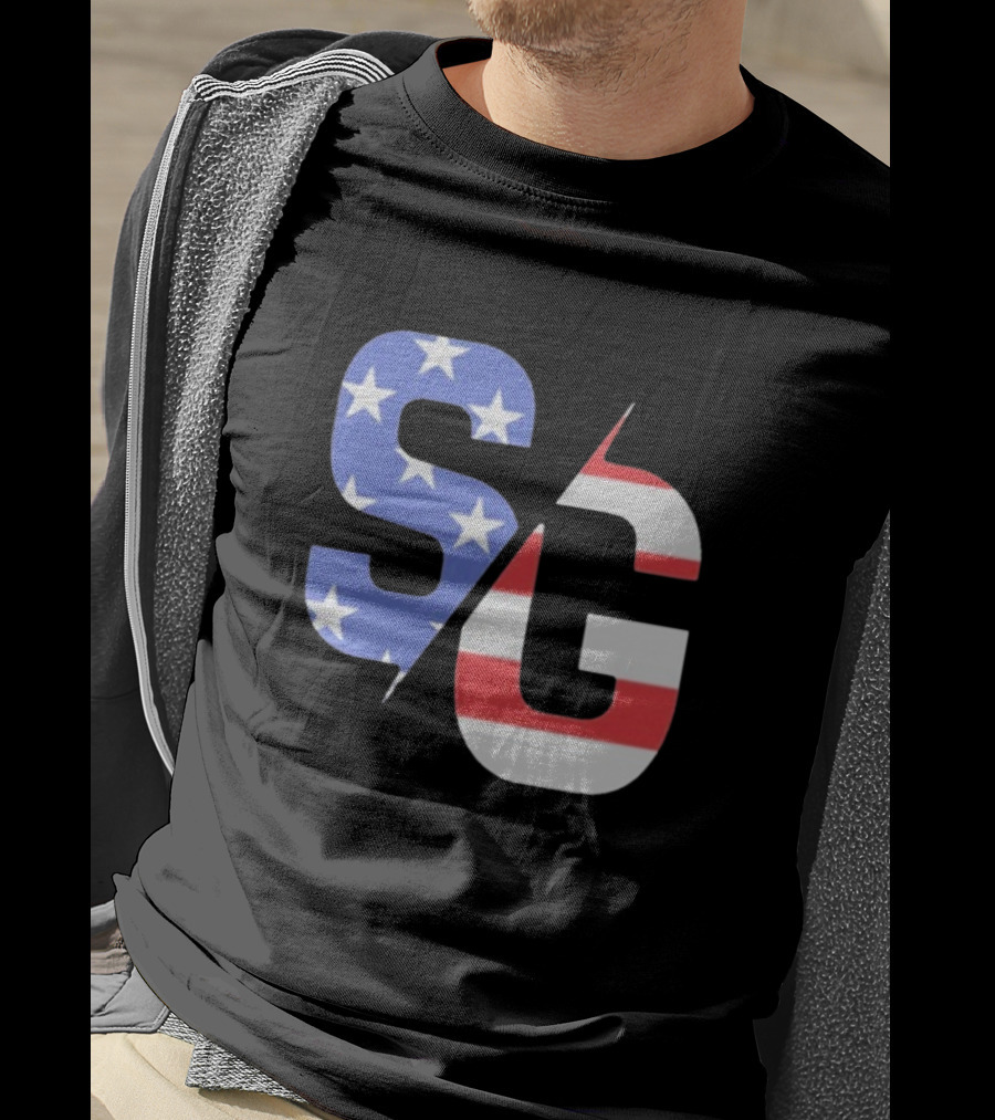 Justin Swanstrom Racing SG Stars Stripes Merica Flag T-Shirt