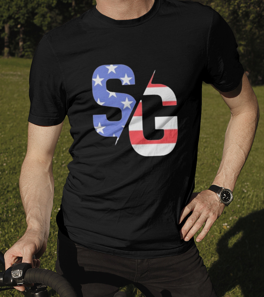 Justin Swanstrom Racing SG Stars Stripes Merica Flag T-Shirt