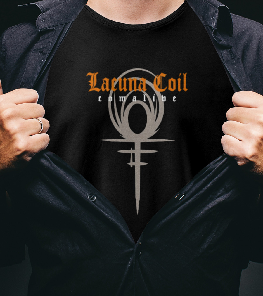 Lacuna Coil Comalive Milan Symbol Iconic Style T-Shirt