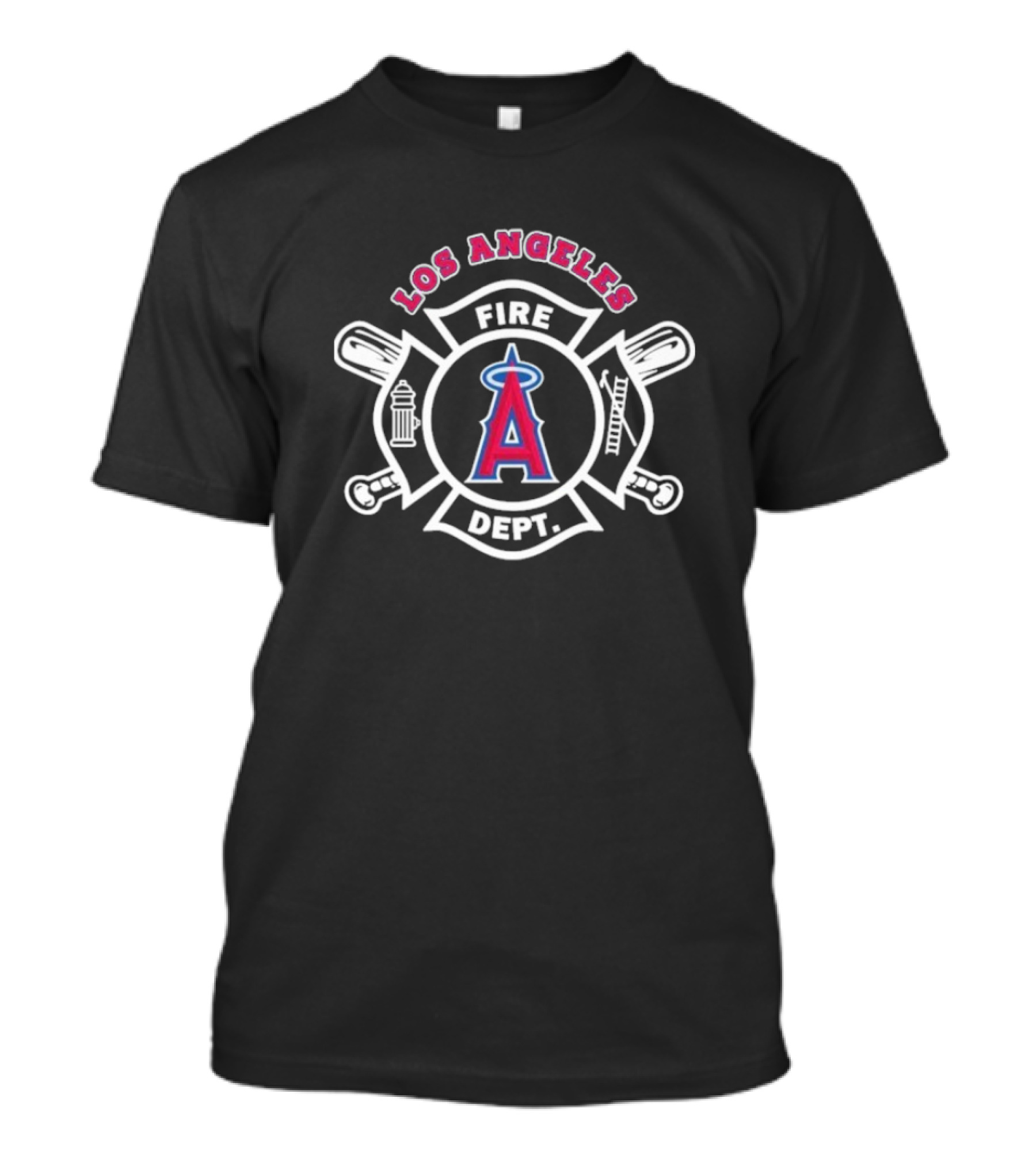 Los Angeles Angels Fire Dept Firefighters Emblem T-Shirt