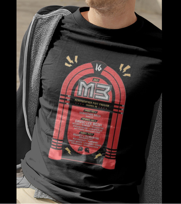 M3 Rock Music Festival 2025 Lineup Merriweather Post Pavilion Columbia MD Sebastian Bach David Lee Roth T-Shirt