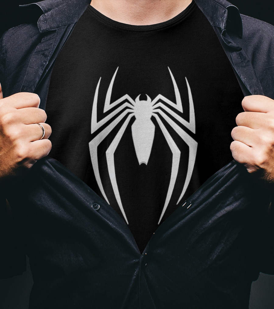 Marvel Spider-Man 2 White Spider Emblem T-Shirt