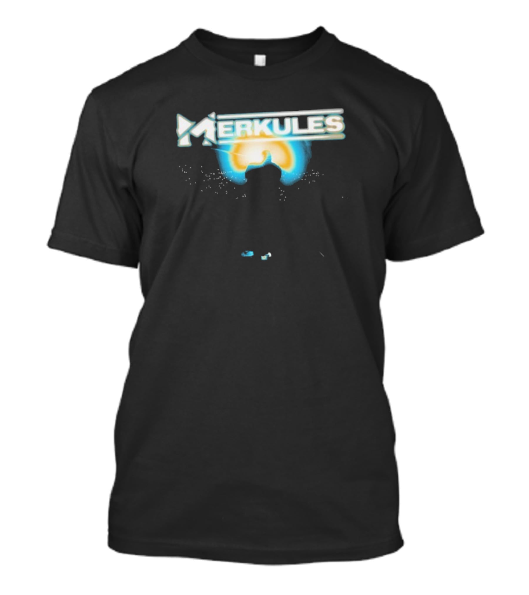 Merkules Into The Light Silhouette Against Sunburst T-Shirt