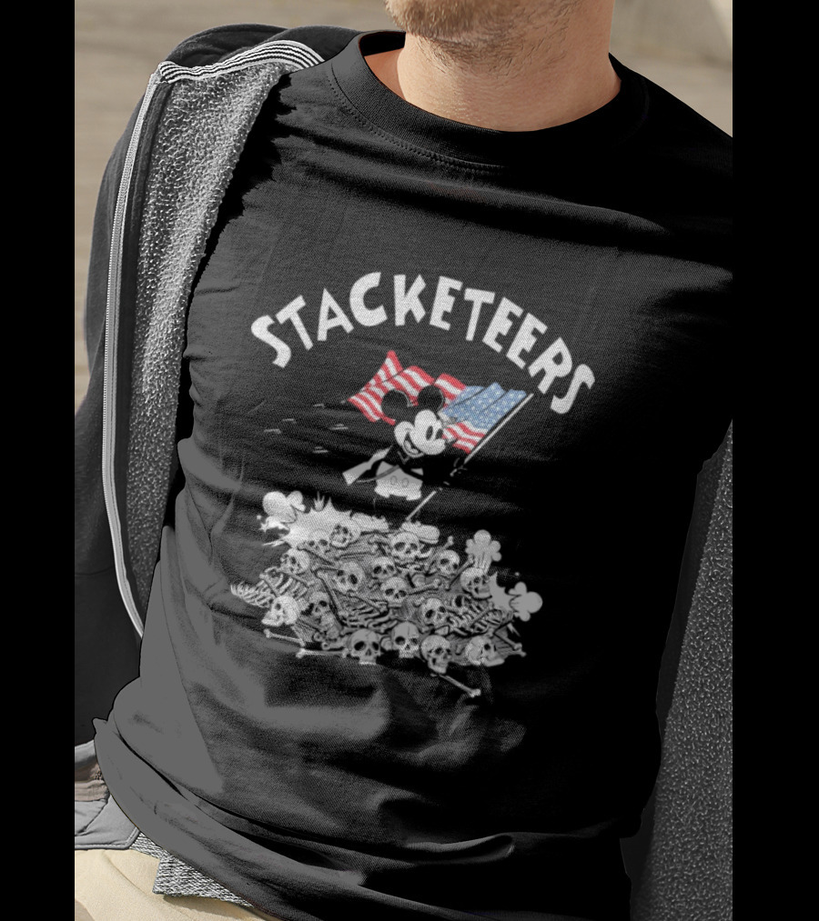 Stacketeers Mickey Mouse American Flag T-Shirt