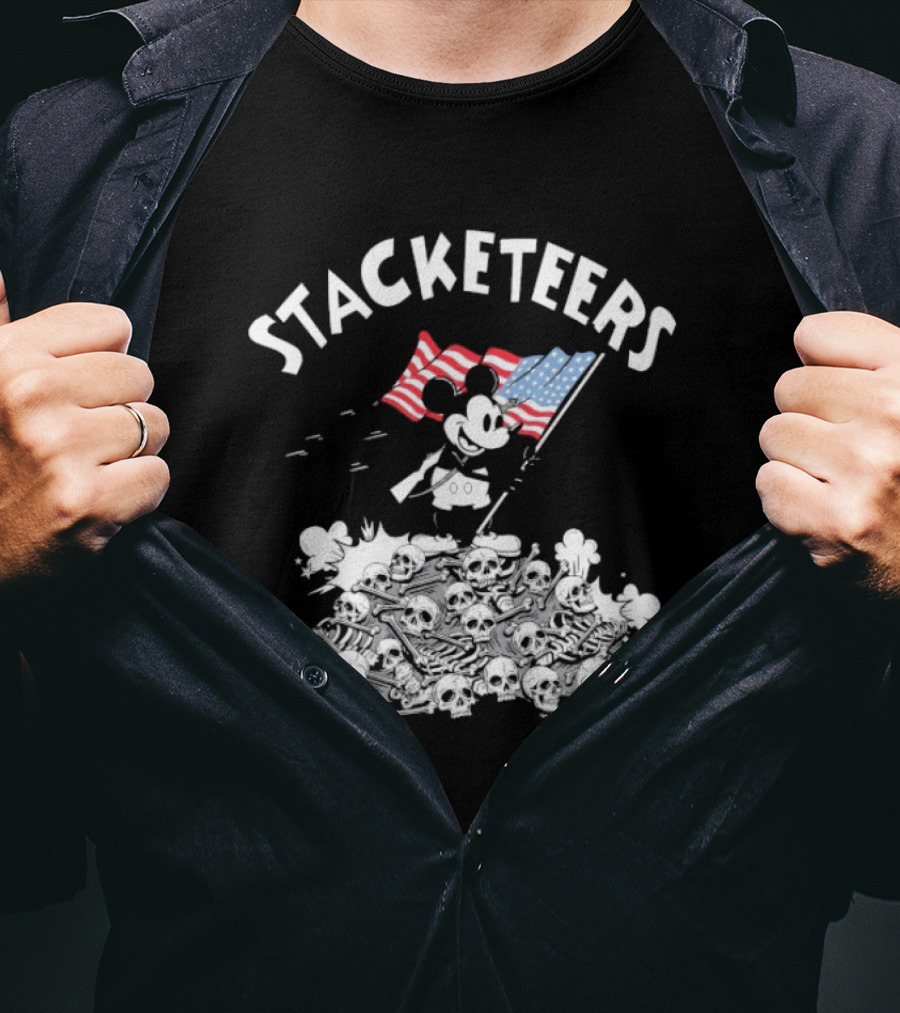 Stacketeers Mickey Mouse American Flag T-Shirt