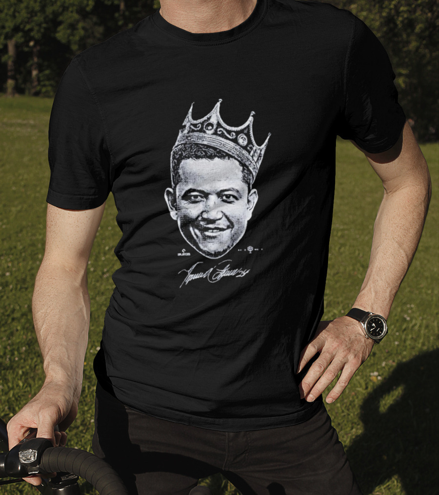 Miguel Cabrera Crown Portrait With Signature T-Shirt