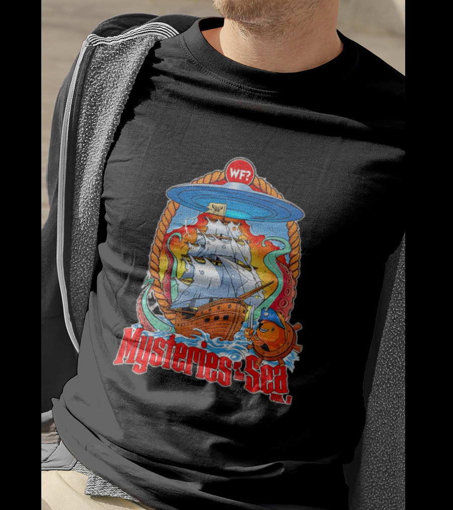 Mysteries Of The Sea Vol. 2 UFO Pirate Ship Cartoon WF? T-Shirt