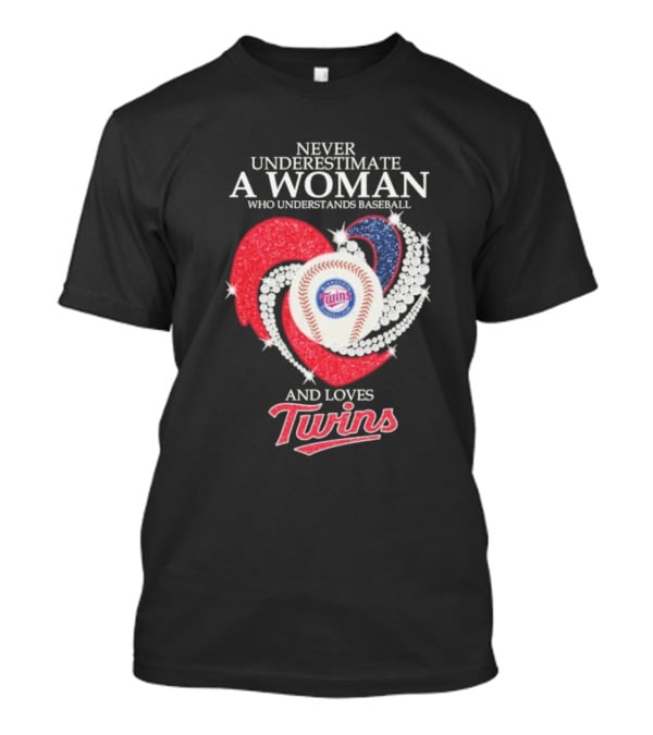 Never Underestimate A Woman Who Understands Baseball And Loves Twins T-Shirt