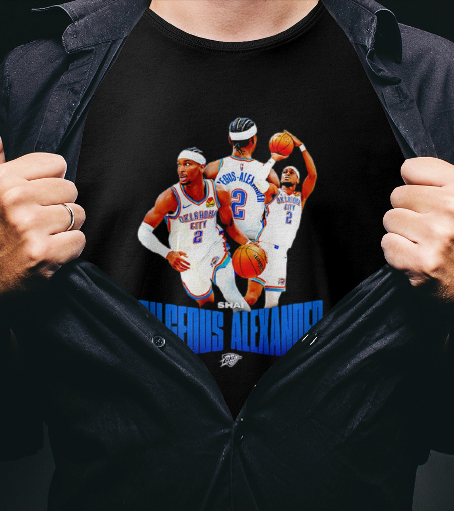 Oklahoma City Thunder Shai Gilgeous-Alexander 2 Basketball Jersey T-Shirt