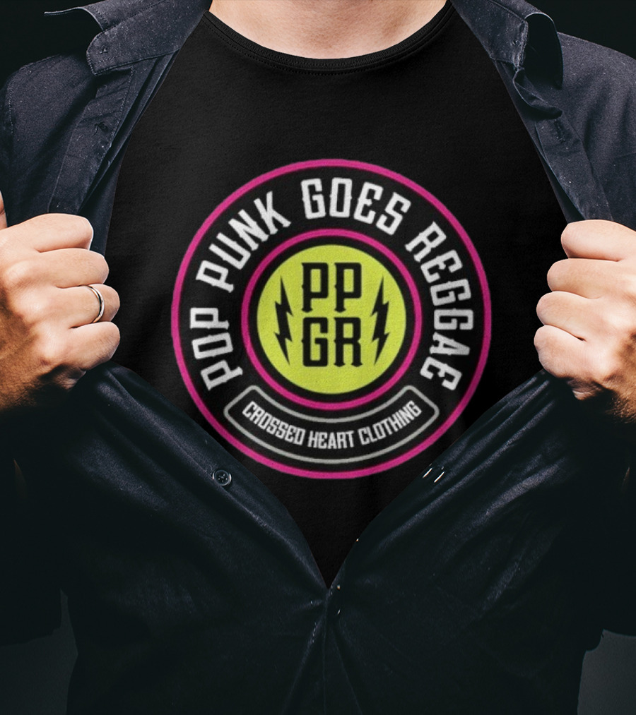 Pop Punk Goes Reggae PPGR Crossed Heart Clothing T-Shirt
