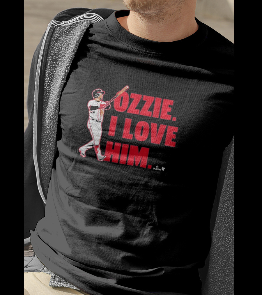 Ozzie I Love Him Baseball Player Swinging Bat T-Shirt