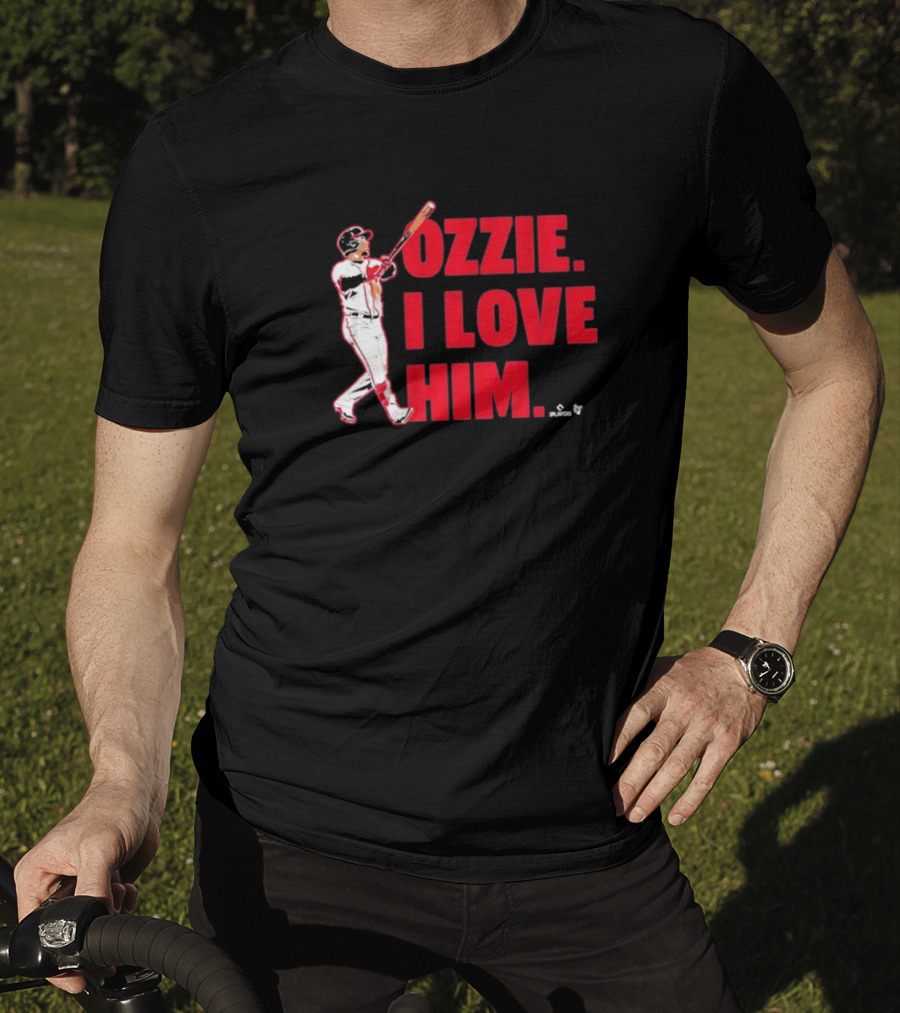 Ozzie I Love Him Baseball Player Swinging Bat T-Shirt