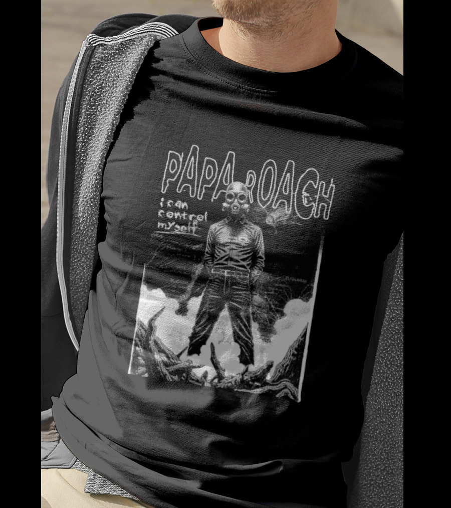 Papa Roach I Can’t Control Myself Gas Mask Art T-Shirt