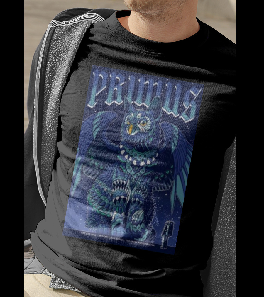 PRIMUS May 4 2025 Huntsville Alabama The Orion Amphitheater Owl Art T-Shirt