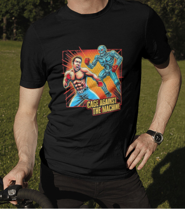 Cage Against The Machine Robot Showdown Boxing Battle T-Shirt