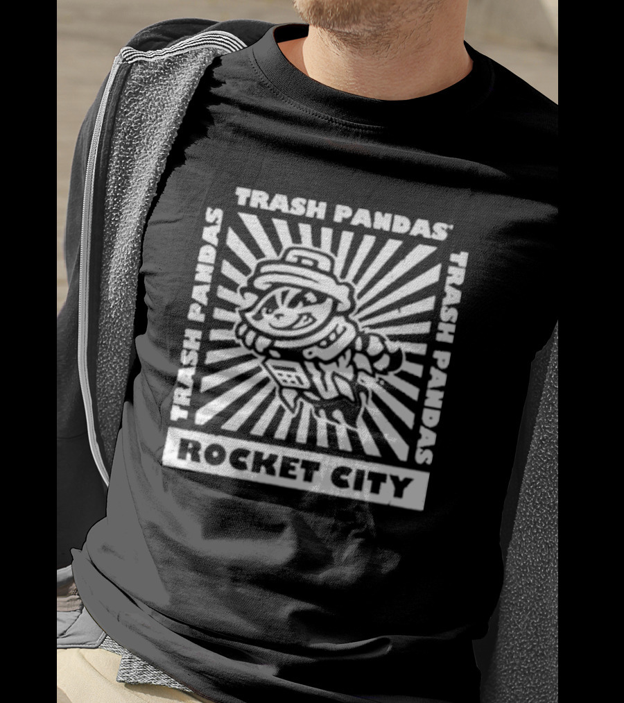 Rocket City Trash Pandas Sunspot Baseball Mascot Vintage Style T-Shirt
