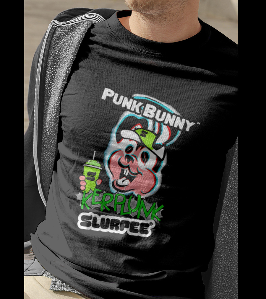 Punk Bunny Kerplunk Slurpee бейсболка заяц напій T-Shirt