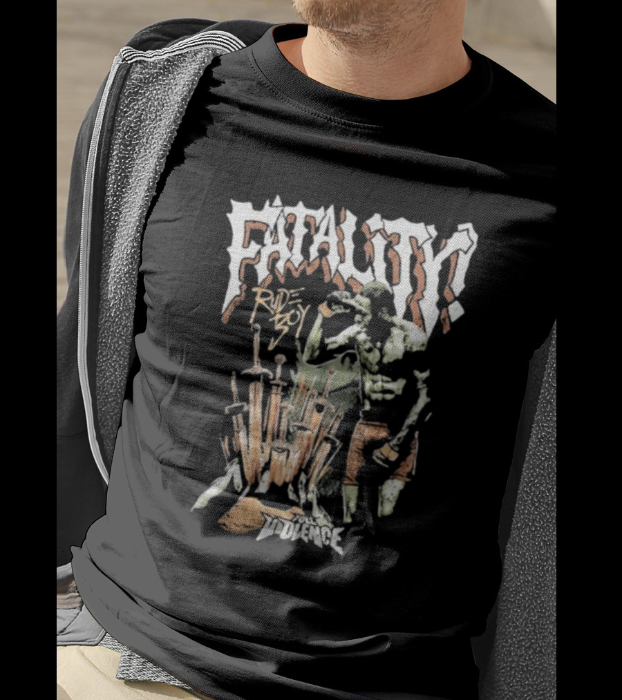 Randy Brown Rudeboy Fatality Full Violence Skeleton Warrior T-Shirt