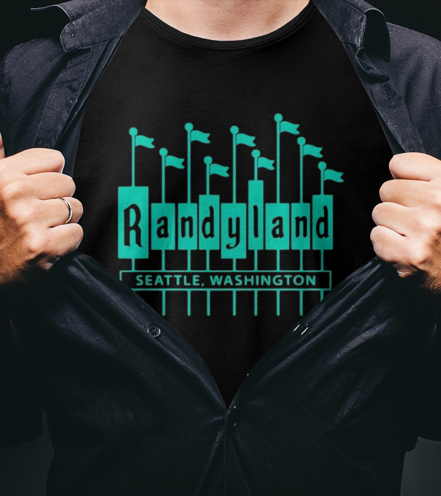Randyland Seattle Washington Flags T-Shirt
