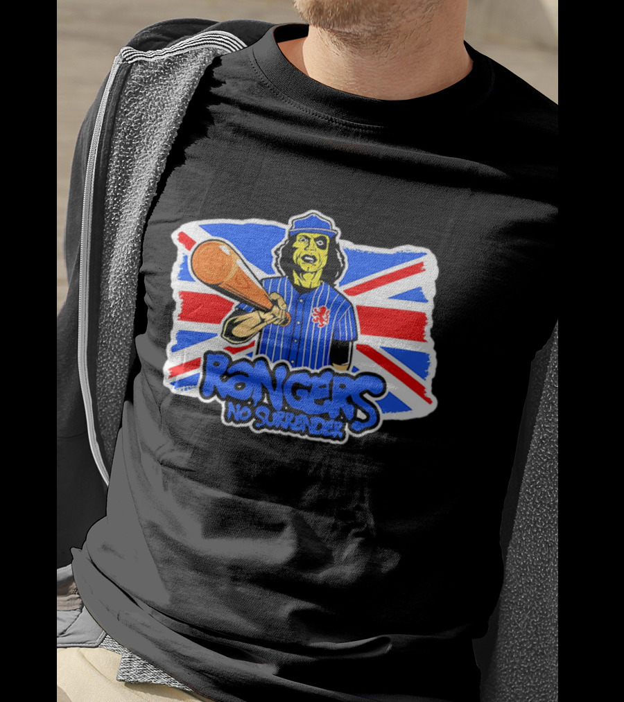 Rangers No Surrender Warrior Baseball British Flag T-Shirt