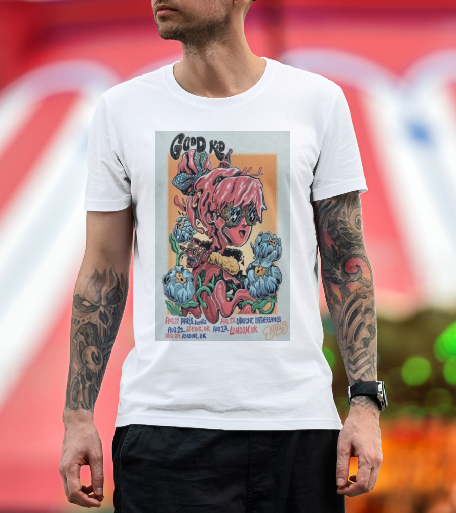 Good Kid Paris Utrecht Leeds London Reading August 2023 Tour T-Shirt