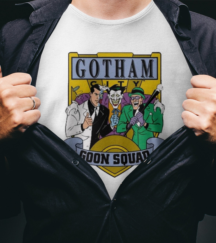 Gotham City Goon Squad Joker Riddler Trios T-Shirt