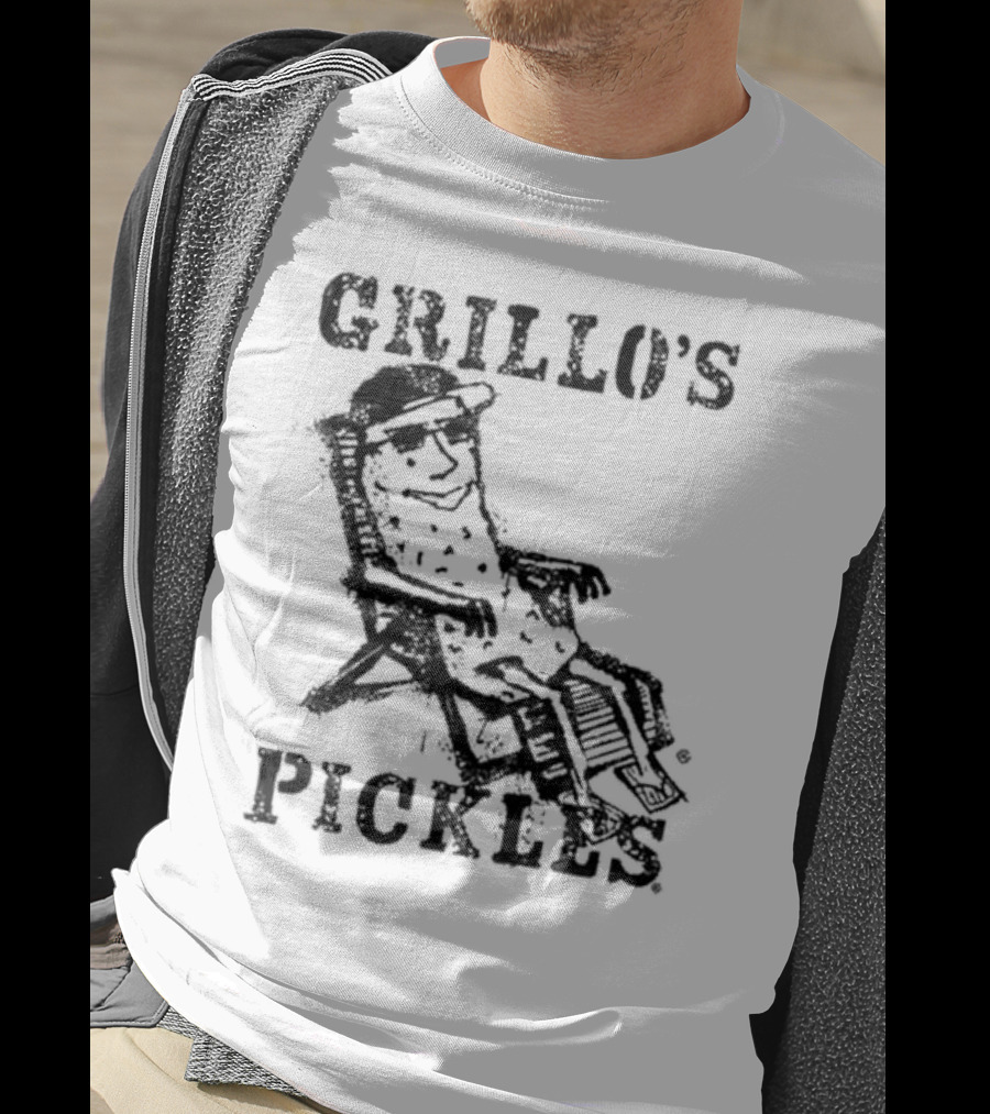 Grillo's Pickles Graffiti Pickle Image T-Shirt