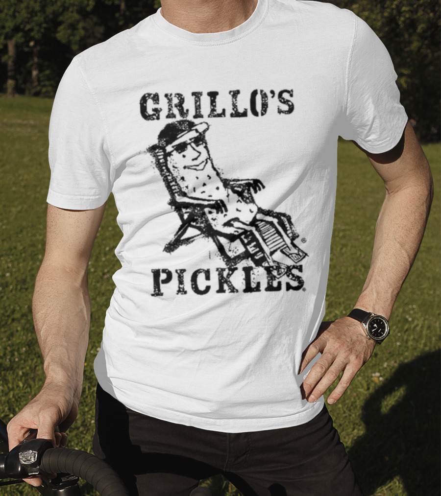 Grillo's Pickles Graffiti Pickle Image T-Shirt