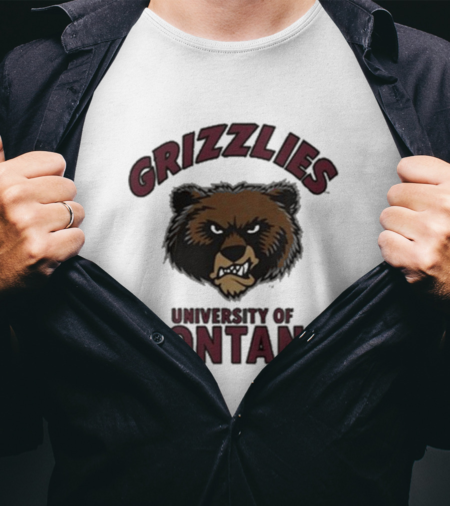 Grizzlies University Of Montana Bear Head T-Shirt