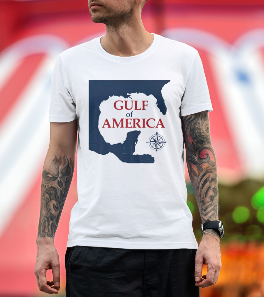 Gulf Of America Trump Map Compass Graphic T-Shirt