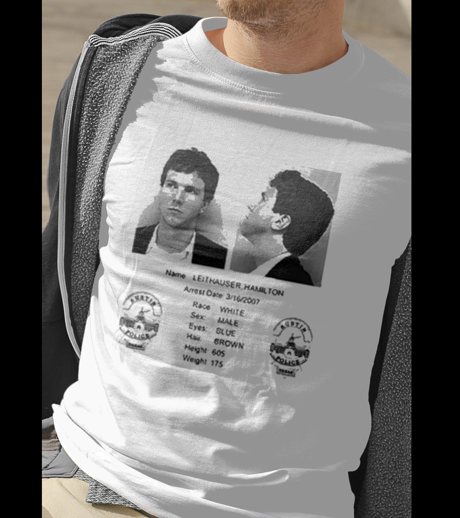 "Leithauser Hamilton Shot Los Feliz Police FBI 57484Z Height 605 Weight 175" T-Shirt
