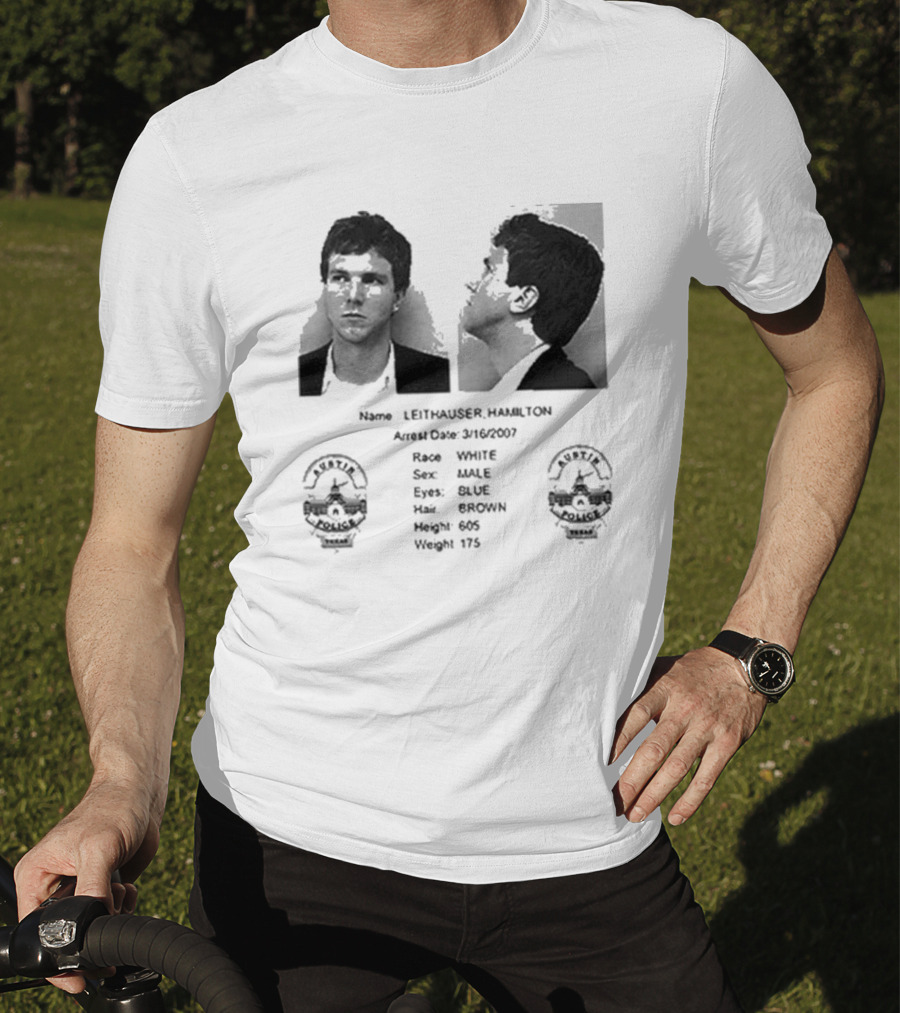 "Leithauser Hamilton Shot Los Feliz Police FBI 57484Z Height 605 Weight 175" T-Shirt