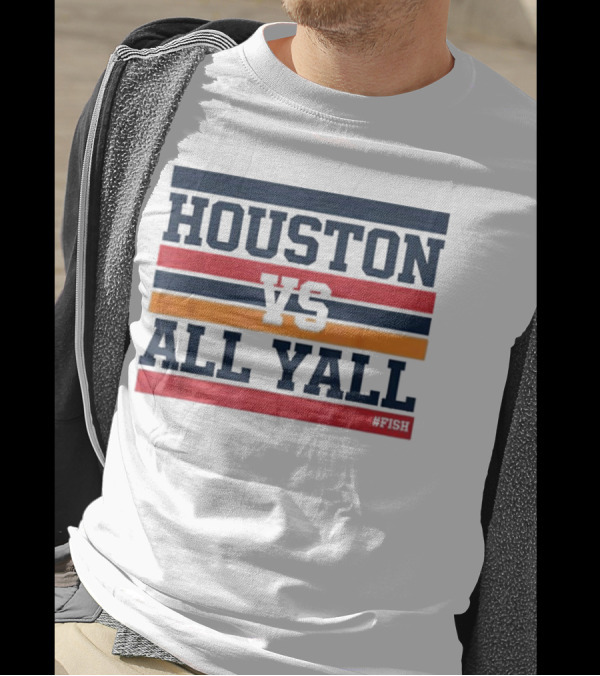 Houston Vs All Y’all Retro Stripes Bold Statement T-Shirt