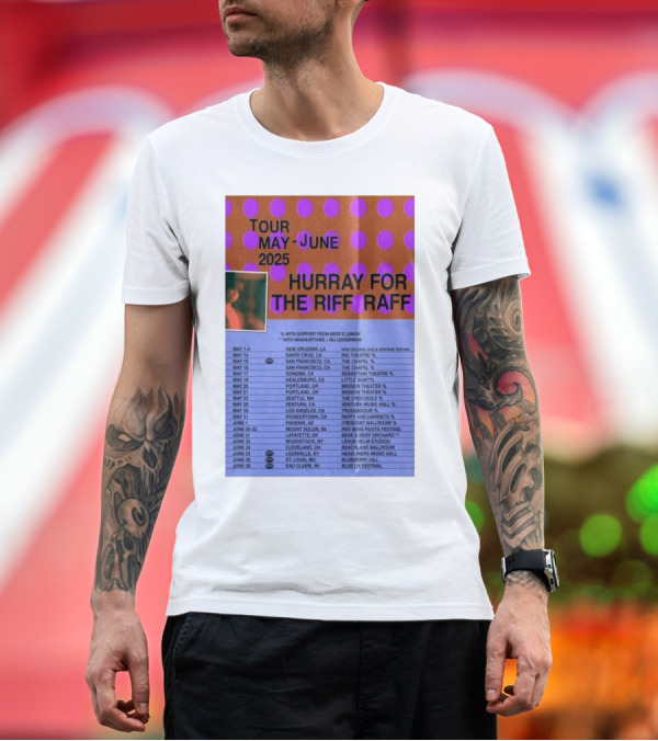 Hurray For The Riff Raff Tour May-June 2025 San Francisco The Chapel Event With Support From Merce Lemon T-Shirt
