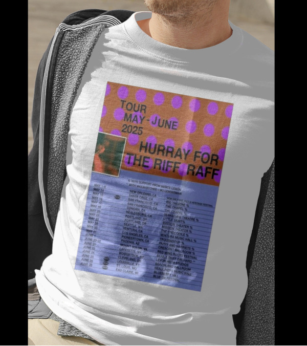 Hurray For The Riff Raff Tour May-June 2025 San Francisco The Chapel Event With Support From Merce Lemon T-Shirt