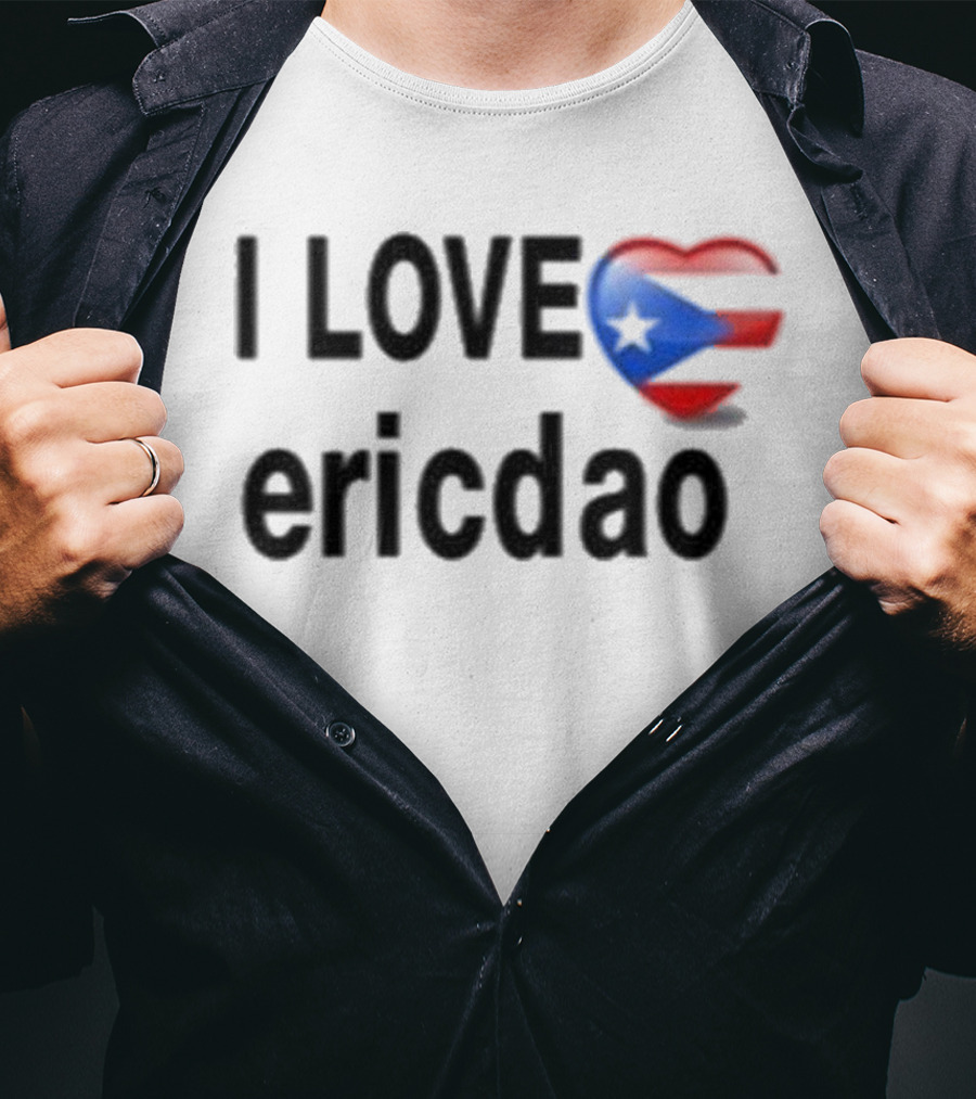 I Love Ericdao Cuban Flag Heart T-Shirt
